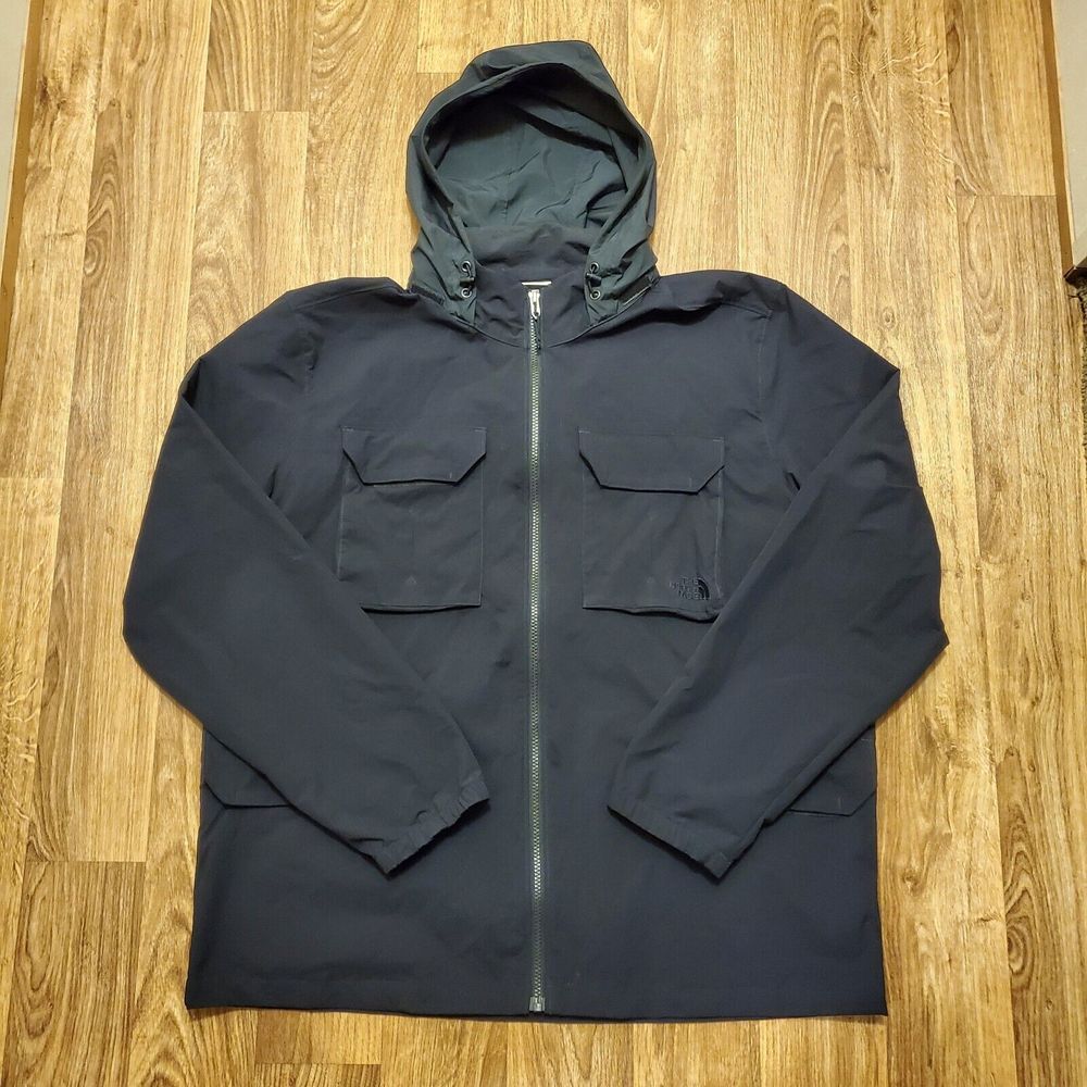 The North Face Jacket Men XL Navy Blue Softshell Sightseer Four‎ Pockets Vented